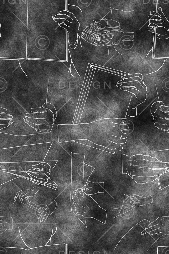 线条画印花华亿平台图片