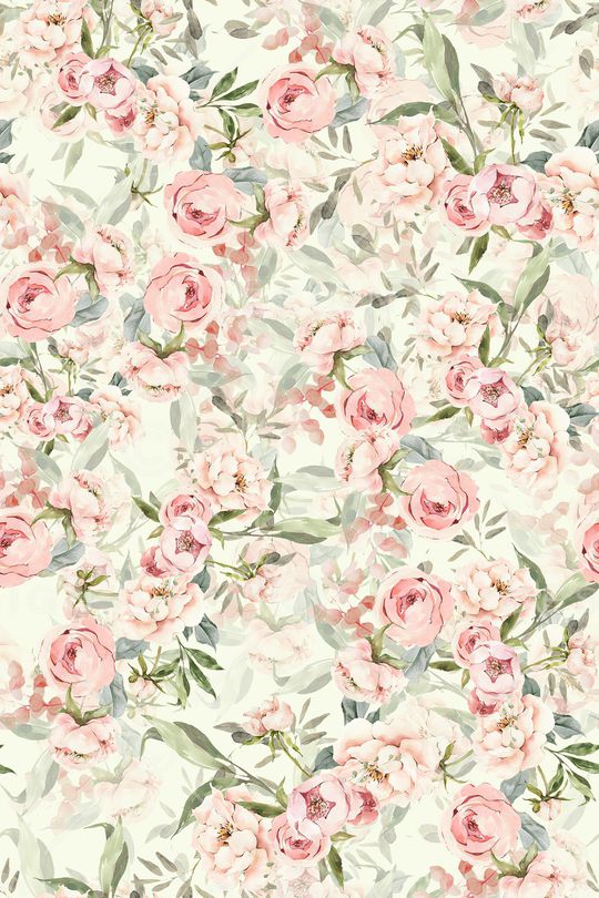 水彩花卉印花华亿平台图片