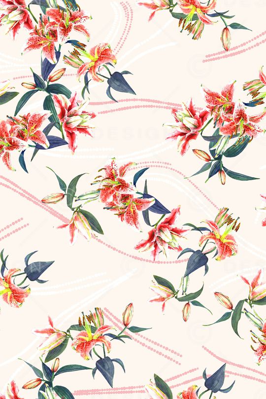 花卉印花华亿平台图片