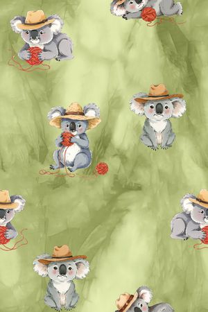 卡通动物印花华亿平台图片