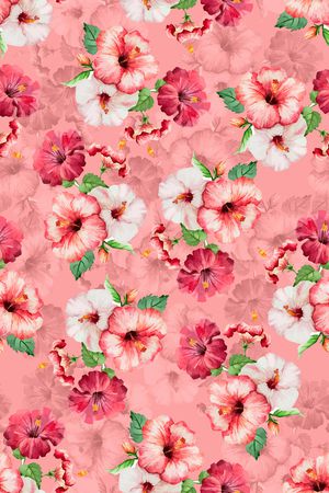 花卉印花华亿平台图片