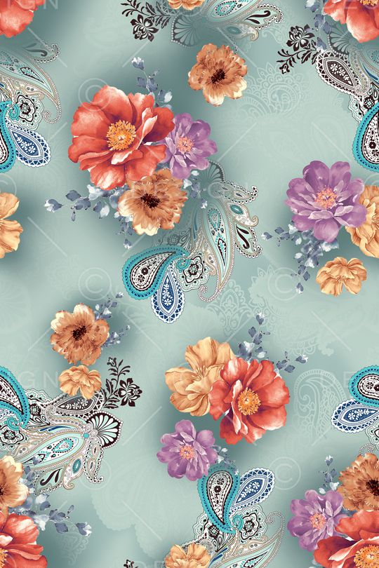 花卉印花华亿平台图片