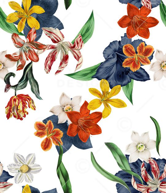 花卉印花华亿平台图片