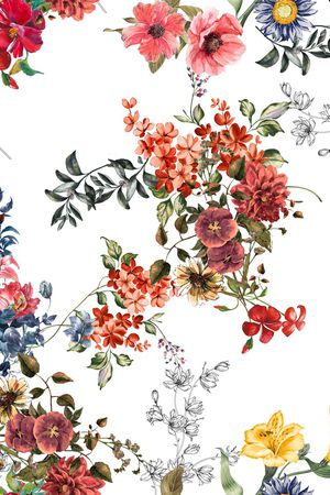 花卉印花华亿平台图片