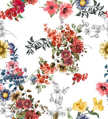 花卉印花华亿平台图片