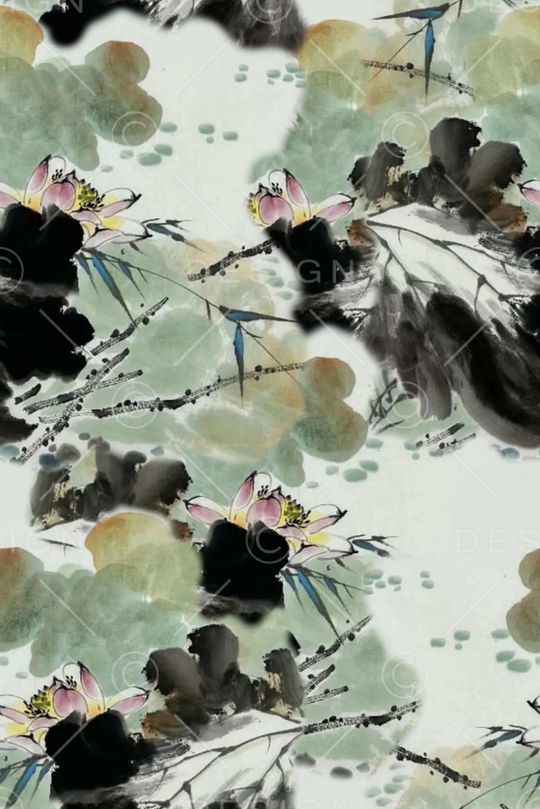 中国风印花华亿平台图片