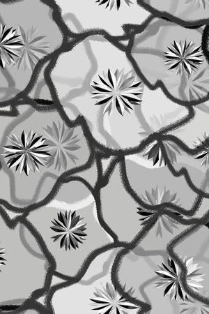 抽象花卉印花华亿平台图片