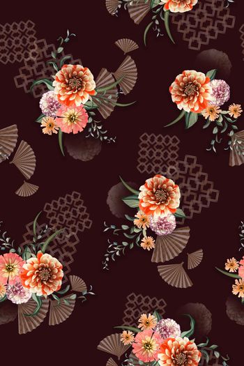 花卉印花华亿平台图片