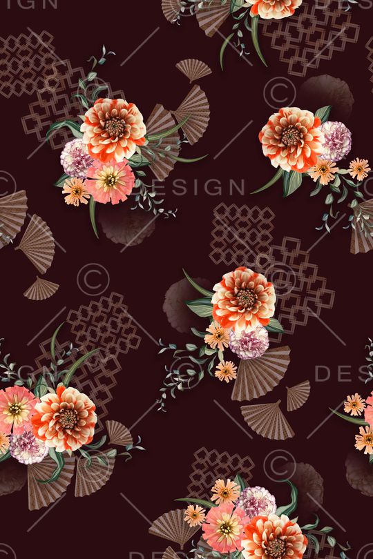 花卉印花华亿平台图片