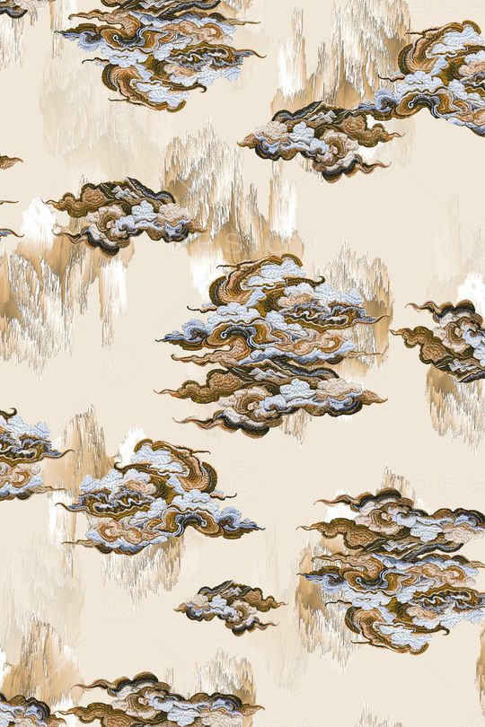 中国风旗袍印花华亿平台图片