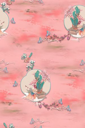 中国风印花华亿平台图片