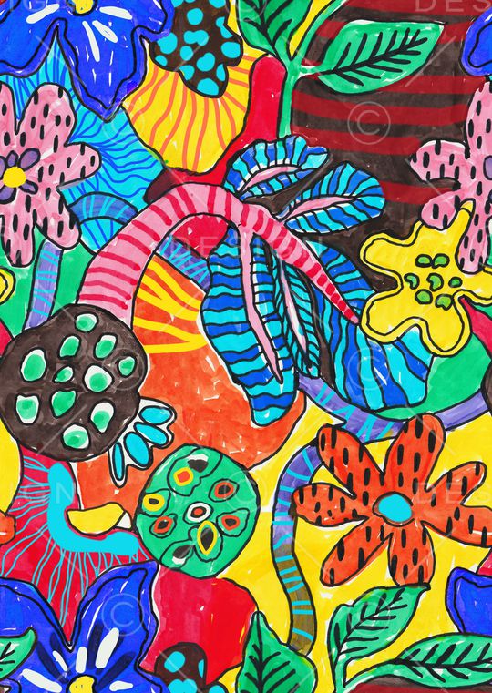 抽象印花华亿平台图片