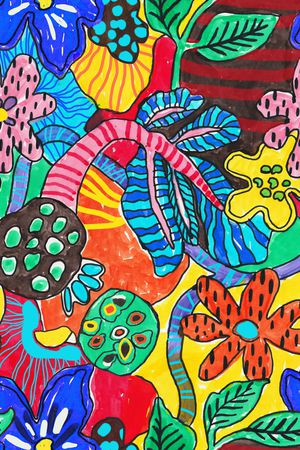 抽象印花华亿平台图片