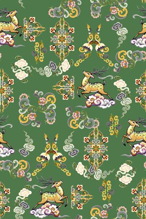 中国风印花华亿平台图片