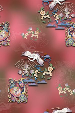 中国风印花华亿平台图片