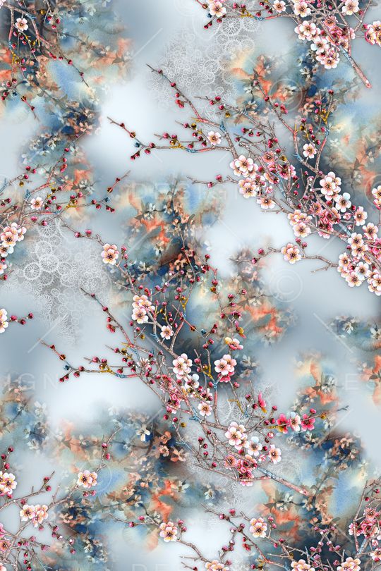 花卉印花华亿平台图片