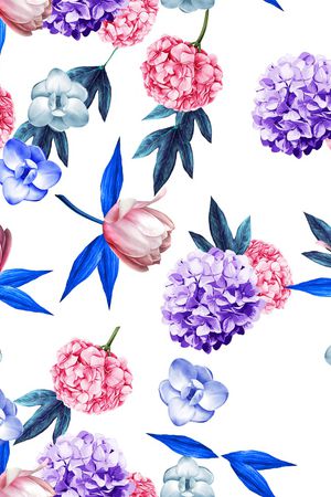 绣球花印花华亿平台图片