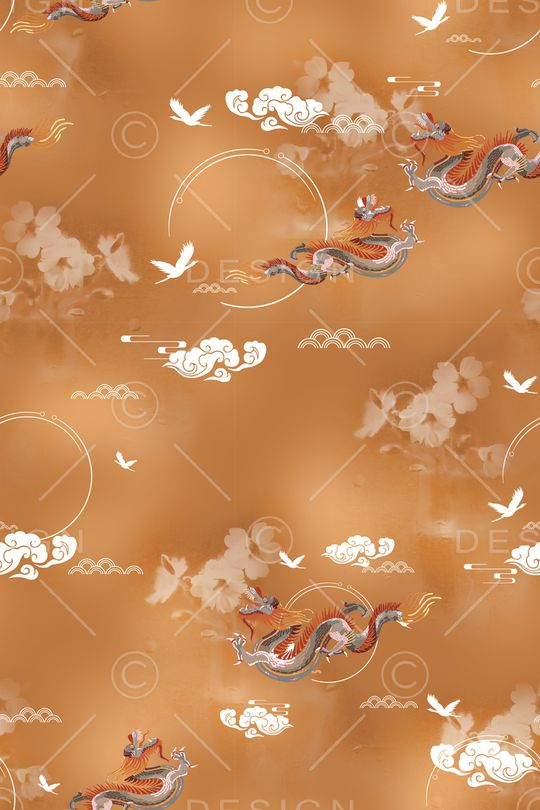 中国风印花华亿平台图片