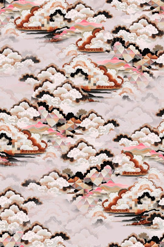 中国风印花华亿平台图片