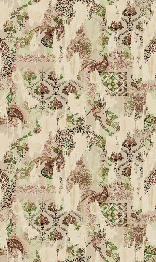 民族花卉印花华亿平台图片