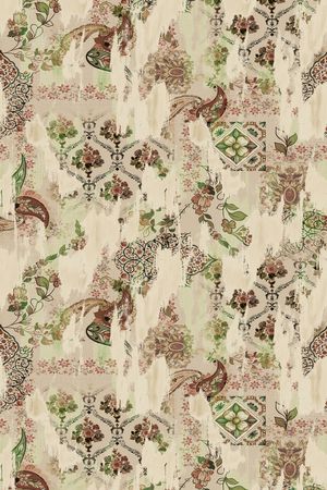 民族花卉印花华亿平台图片