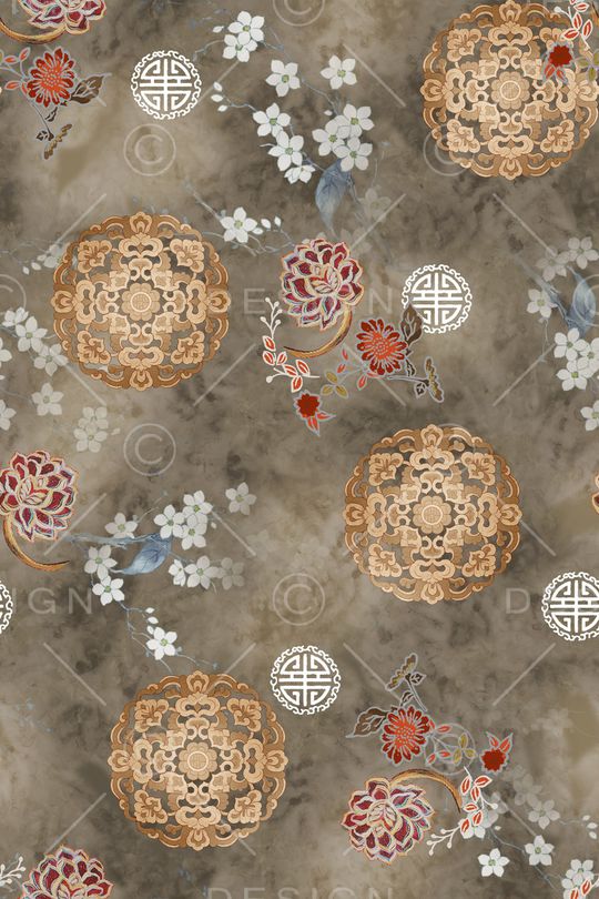 中国风印花华亿平台图片