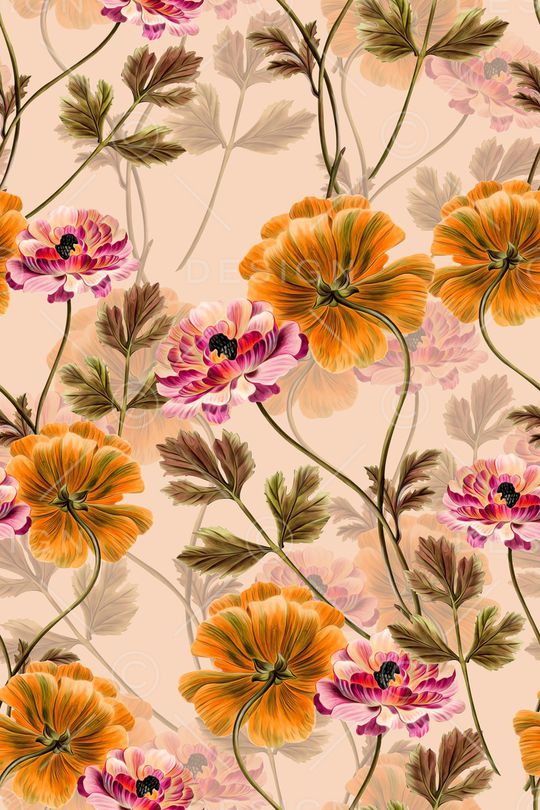 花卉印花华亿平台图片