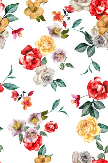 花卉印花华亿平台图片