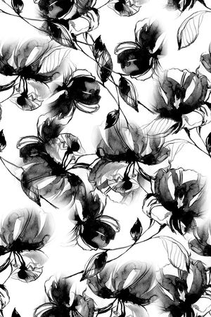 抽象花卉印花华亿平台图片