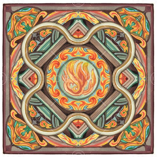 中国风印花华亿平台图片