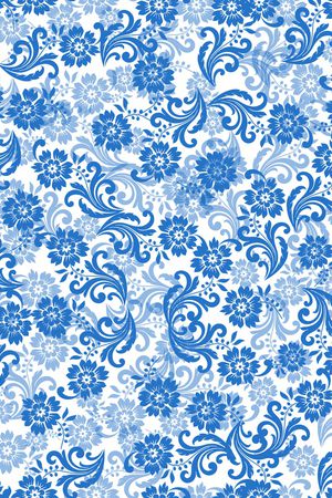 黑底花卉印花华亿平台图片