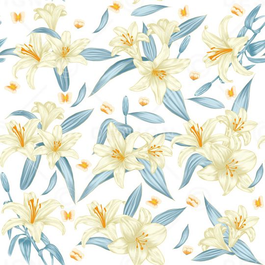 白底花印花华亿平台图片