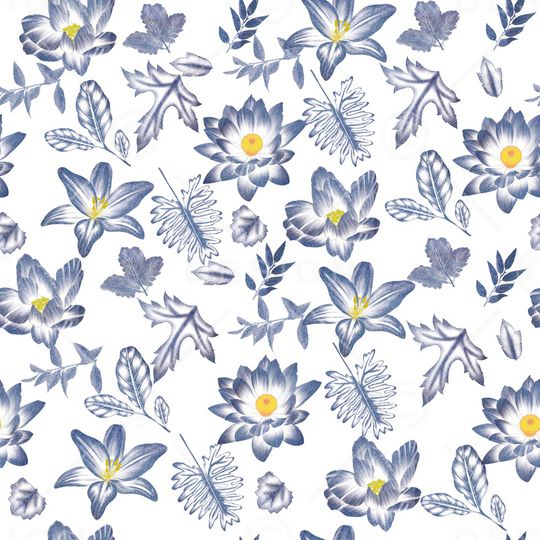 白底花印花华亿平台图片