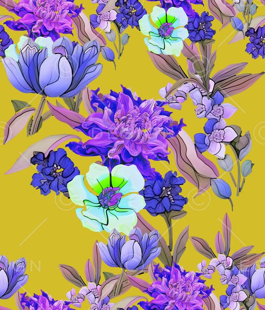 花卉印花华亿平台图片