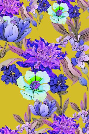 花卉印花华亿平台图片