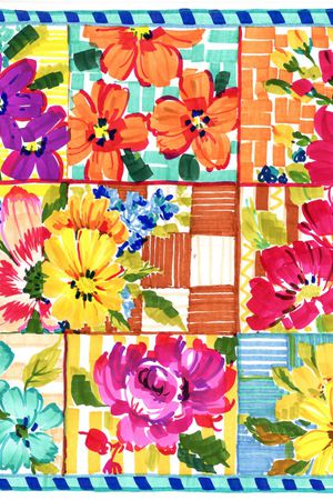 花卉印花华亿平台图片