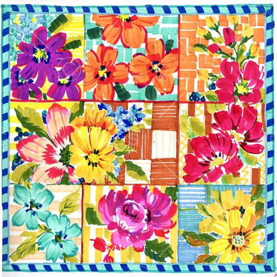 花卉印花华亿平台图片