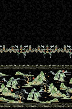 中国风印花华亿平台图片