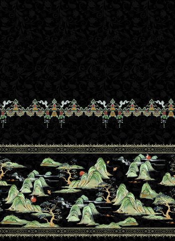 中国风印花华亿平台图片