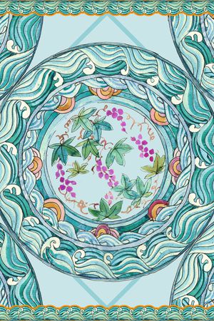 中国风印花华亿平台图片