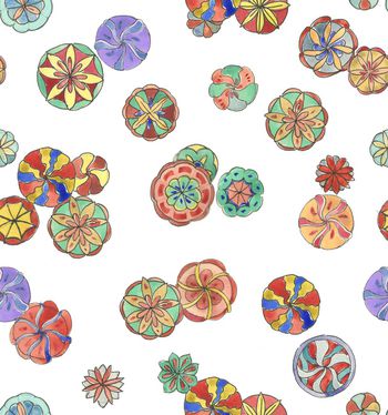 传统纹样印花华亿平台图片