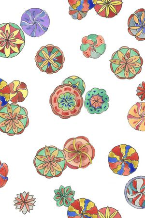 传统纹样印花华亿平台图片