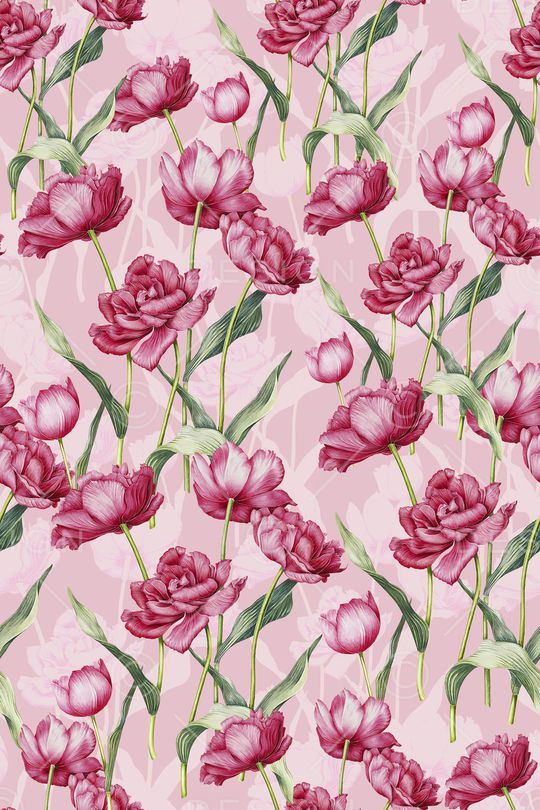 水彩花卉印花华亿平台图片