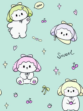 1628060-小兔子儿童印花豆绿底