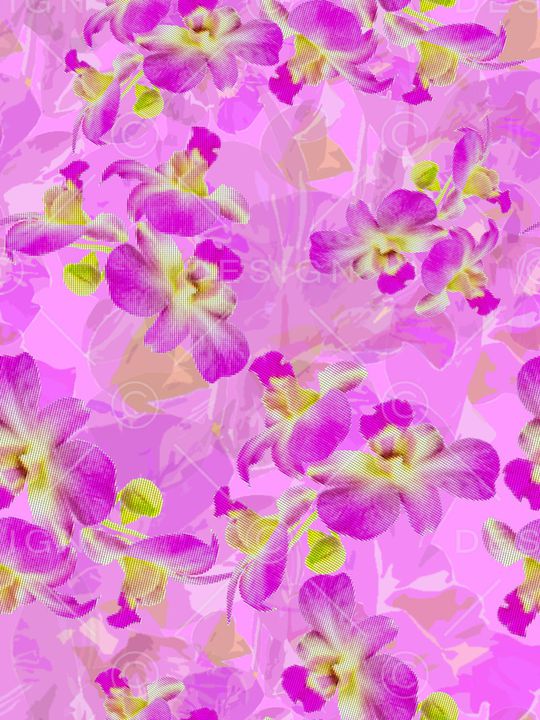 花卉印花华亿平台图片