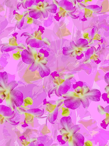 花卉印花华亿平台图片