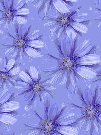 1628226-蓝色底雏菊