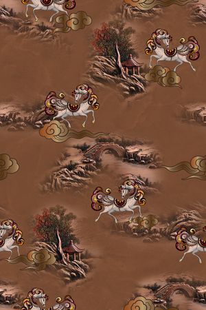 中国风印花华亿平台图片