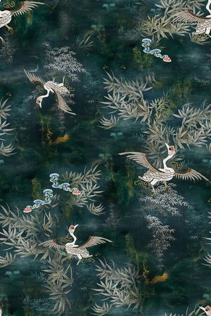 中国风印花华亿平台图片