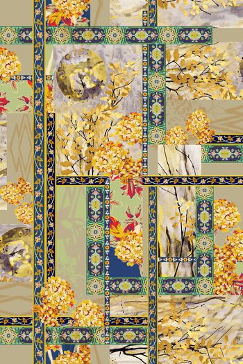 中国风印花华亿平台图片